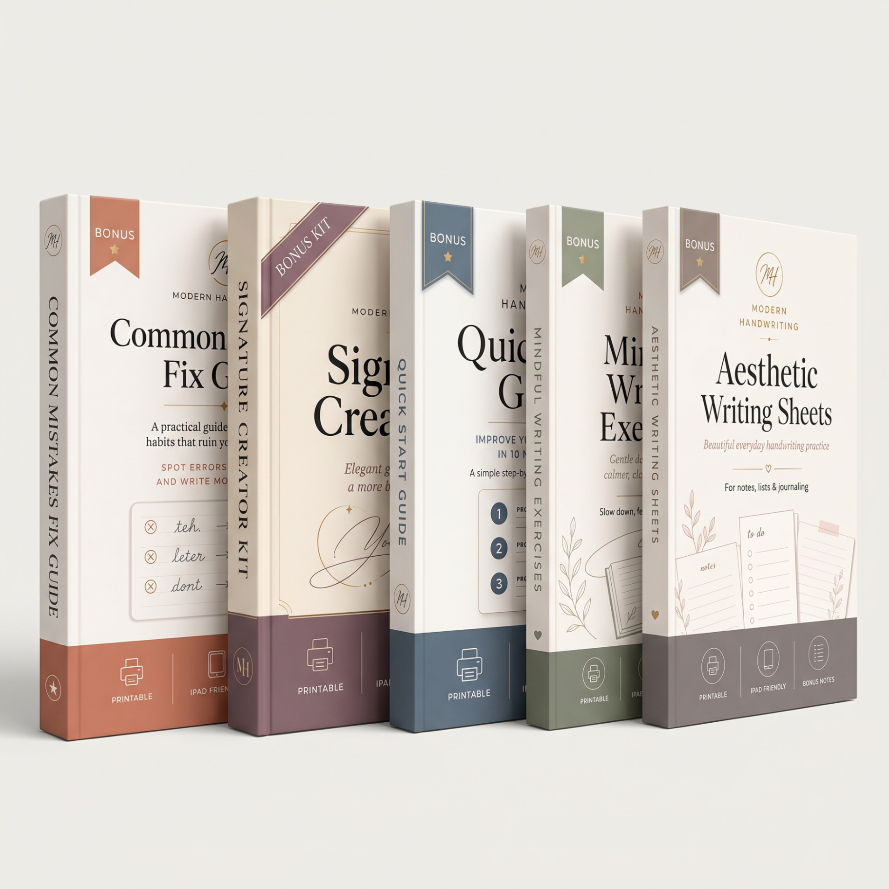 All 5 free bonuses included with the course